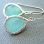 Aqua Earrings, Mint Green E..